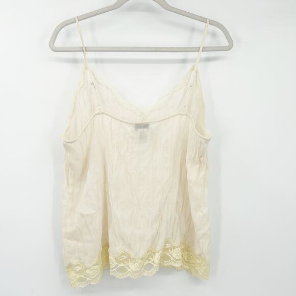 Allison Taylor Womens VTG Vintage Y2K‎ Coquette Lace Trim Cami Top Size XL Cream - Picture 6 of 6